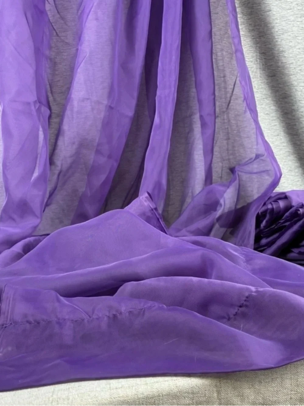Purple Sheer Curtain Light Window Panels Rod Pockets Amethyst 58